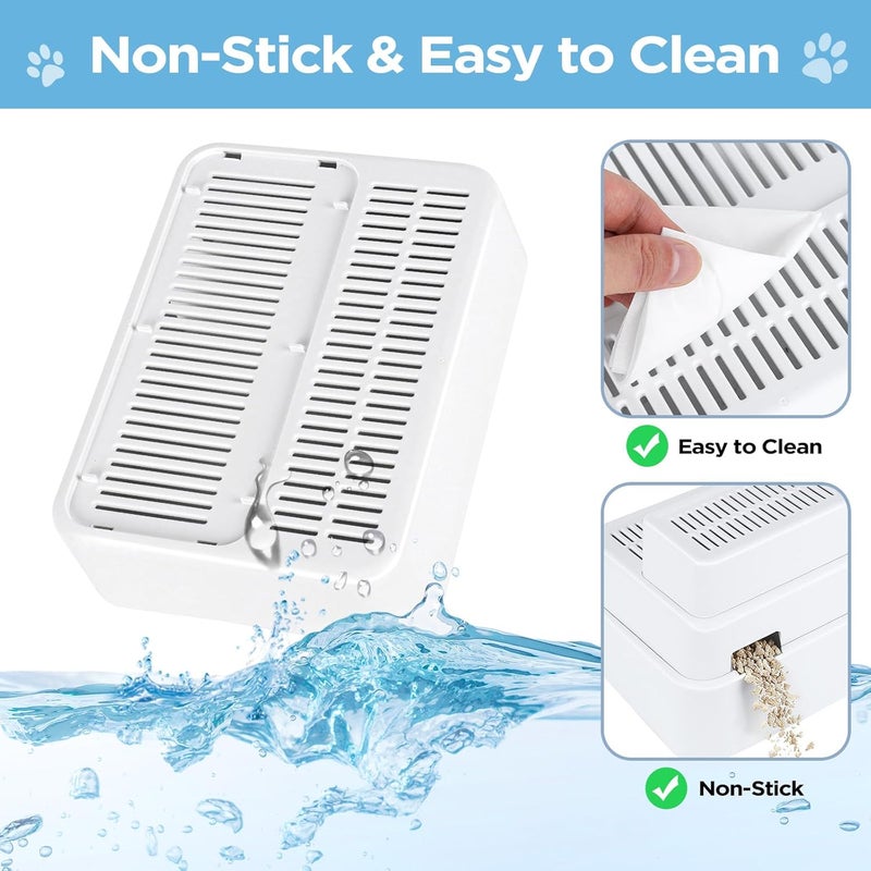 Himake Adjustable 3 Steps Litter Box Ramp, Cat Ramp for Litter Box with Litter Trapper, Litter Box Step for Small & Elderly Cats, Fits Automatic Litter Boxes (White) - Image 4
